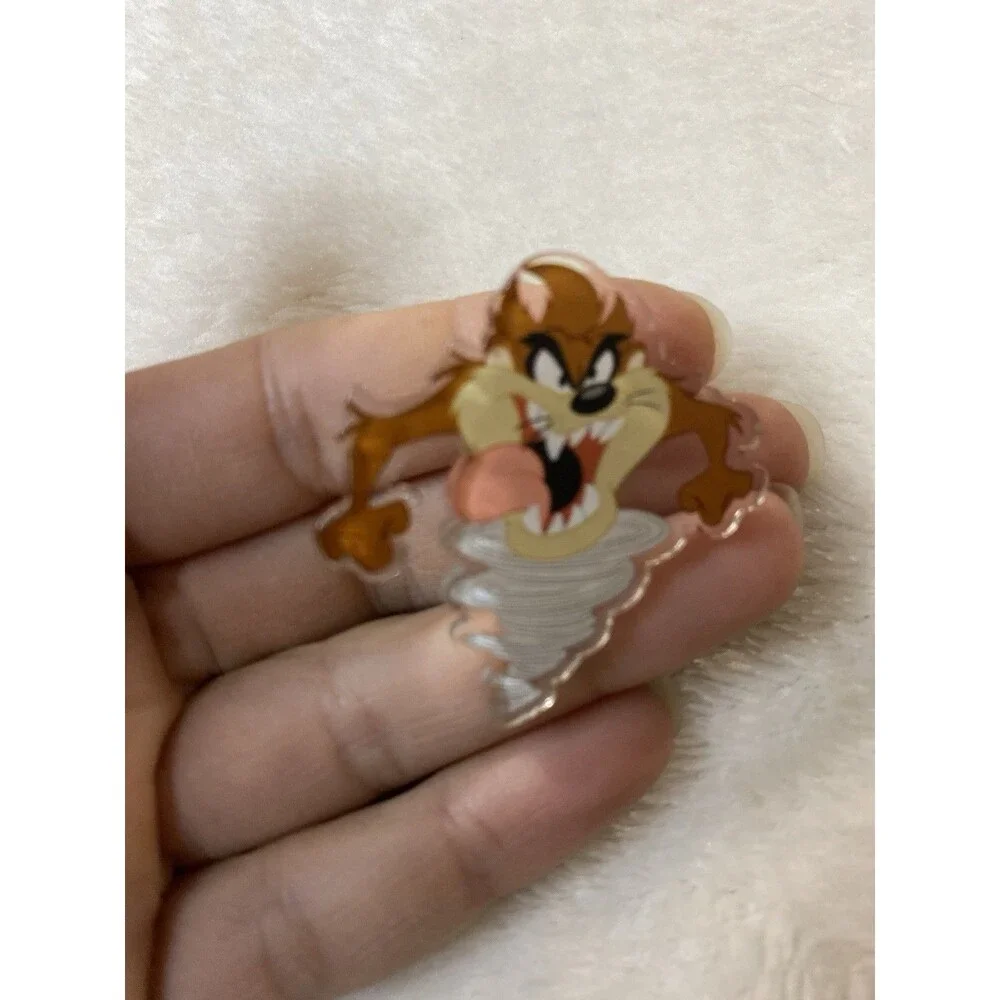 Looney Tunes Taz Tasmanian Devil Acrylic Lapel Pin Badge Official WBEI Tornado